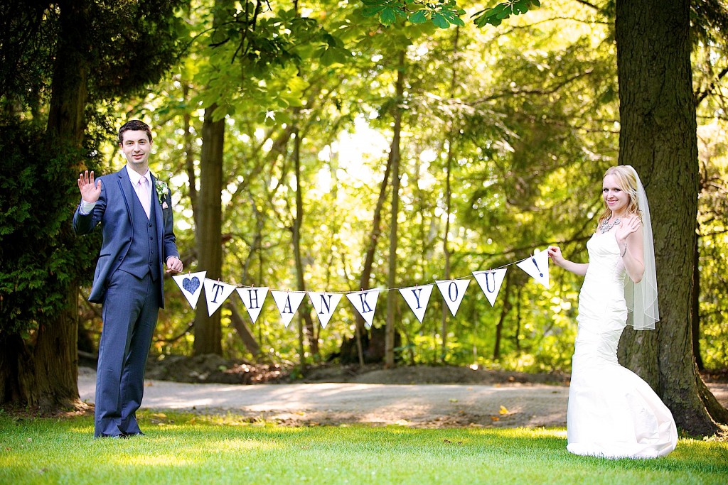 bride and groom thank you banner|wedding thank you banner