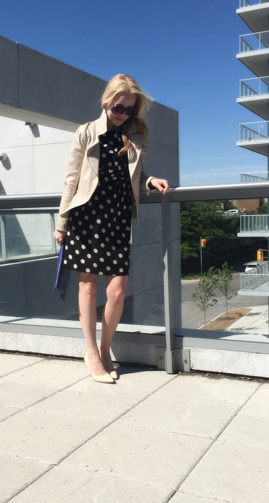anna struck blog polka dot dress fashion blogger photoshoot rooftop fashion polka dot dress look (15)