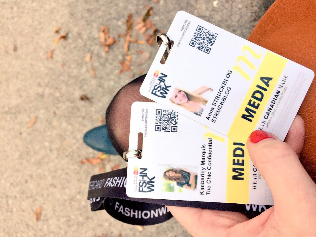 We're feelin' pretty cool with our media passes! With The Chic Confidential.