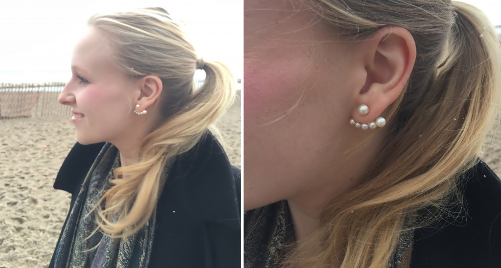 the peach box jewlery|audrey pearl earrings the peach box |struckblog fashion blog toronto beach | Crystal Bezel Necklace the peach box | the peach box discount code promo code 