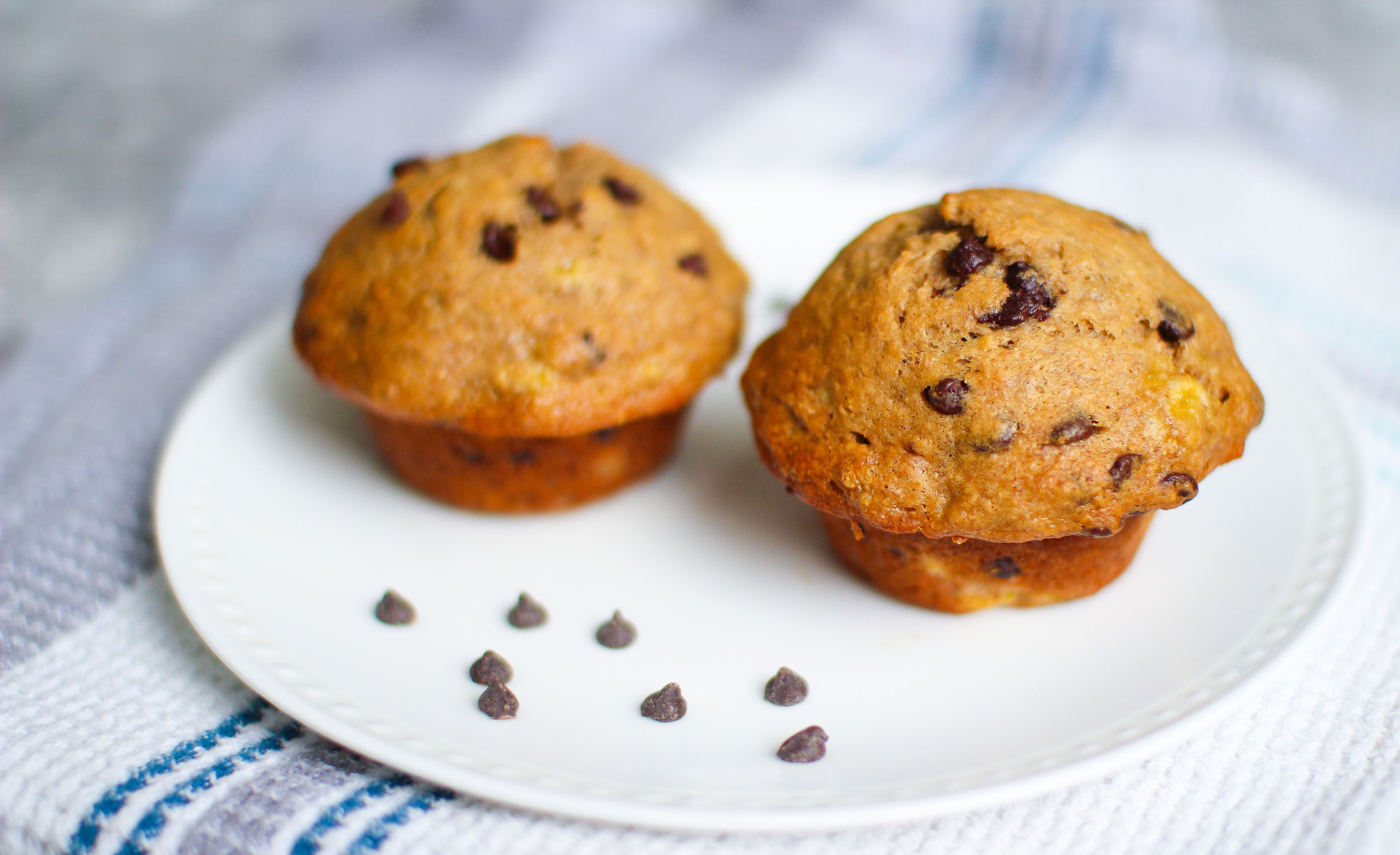 simple ingredient banana chocolate muffins 
