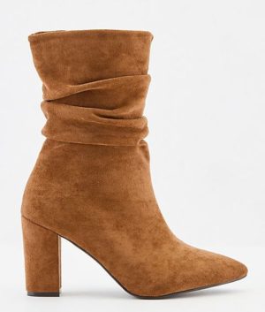 Faux Suede Pointy Toe Boot