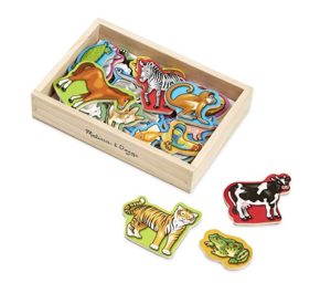 20 Wooden Animal Magnets