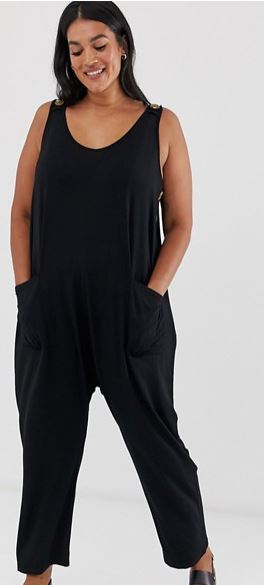Plus-Size Minimal Jumpsuit with Pockets