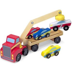 Magnetic Car Loader Wooden Toy Set