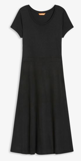 Fit and Flare Dress (Black and Maroon)