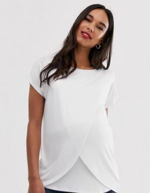 Maternity nursing 2 pack t-shirt in (black & white)