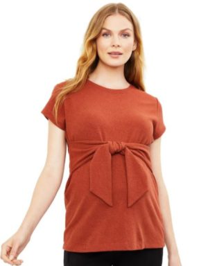 Tie-Front Maternity Top (various colours)