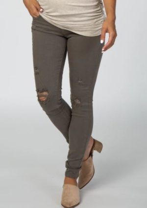 Distressed Maternity Skinny Jeans