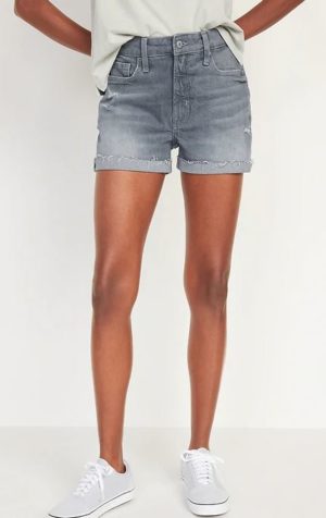 High-Waisted O.G. Gray Cut-Off Jean Shorts for Women